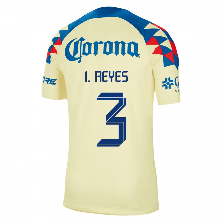 Niño Camiseta Israel Reyes #3 Amarillo 1ª Equipación 2023/24 La Camisa Argentina
