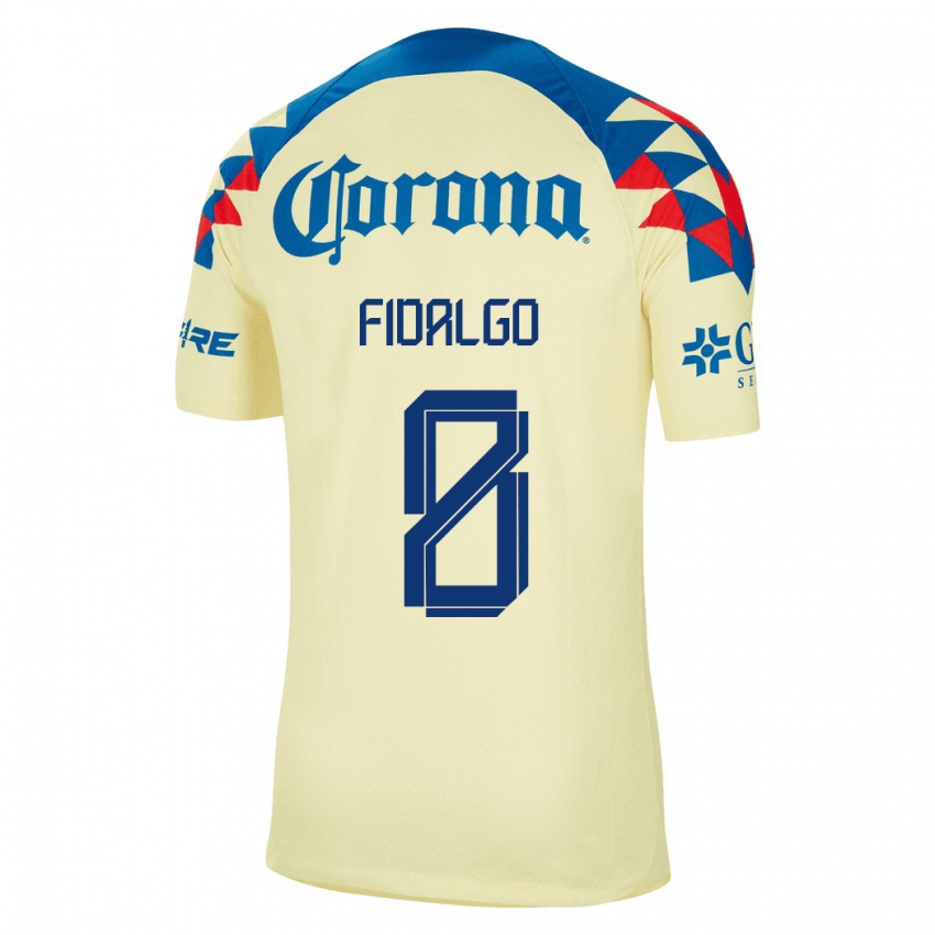 Niño Camiseta Alvaro Fidalgo #8 Amarillo 1ª Equipación 2023/24 La Camisa Argentina