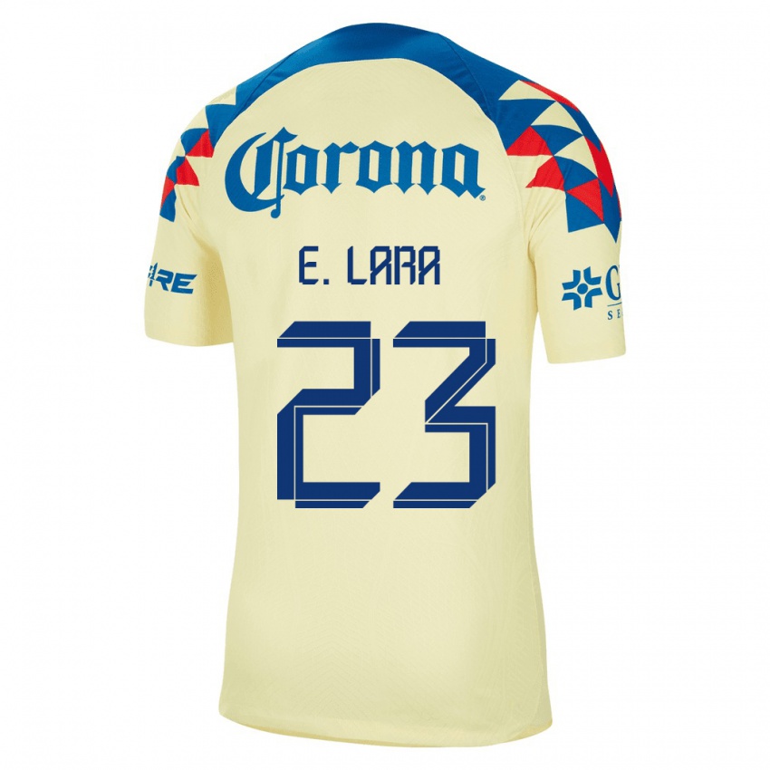 Niño Camiseta Emilio Lara #23 Amarillo 1ª Equipación 2023/24 La Camisa Argentina