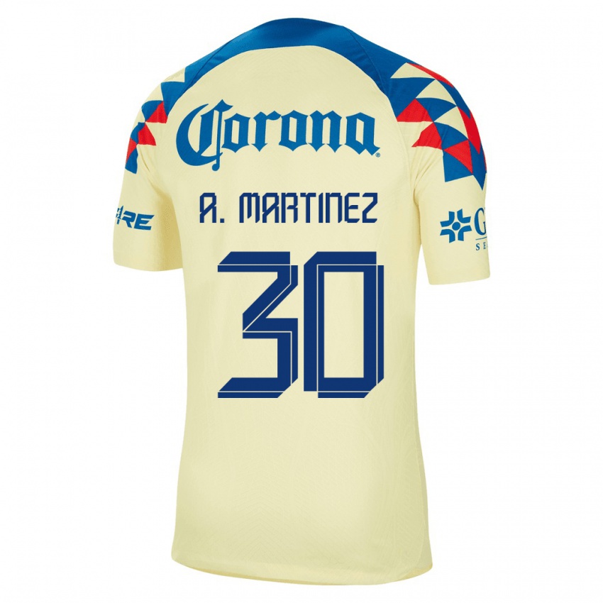 Niño Camiseta Arturo Martínez #30 Amarillo 1ª Equipación 2023/24 La Camisa Argentina