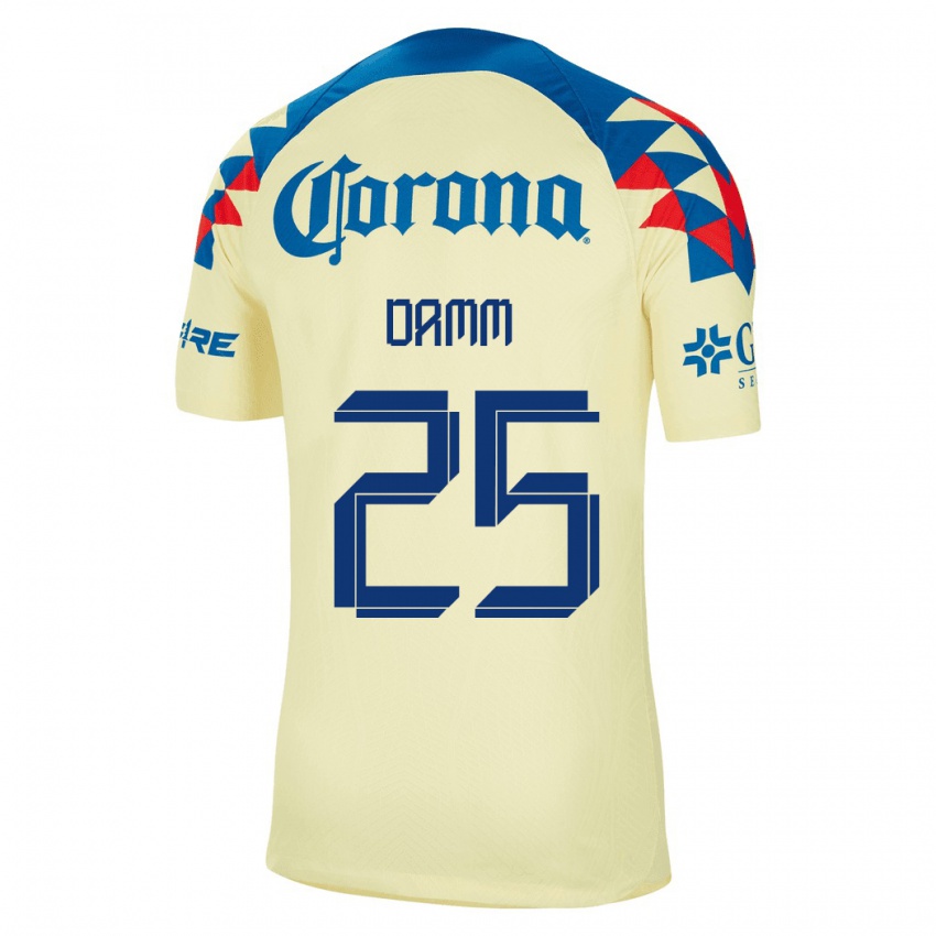 Niño Camiseta Jurgen Damm #25 Amarillo 1ª Equipación 2023/24 La Camisa Argentina