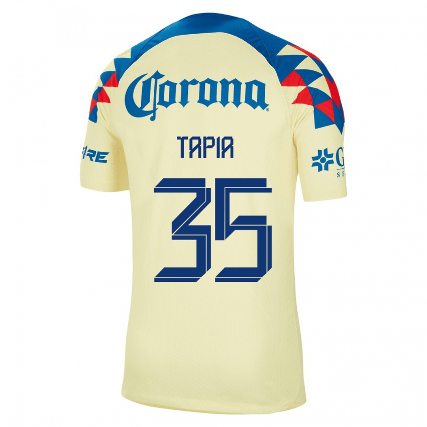 Niño Camiseta Fernando Tapia #35 Amarillo 1ª Equipación 2023/24 La Camisa Argentina