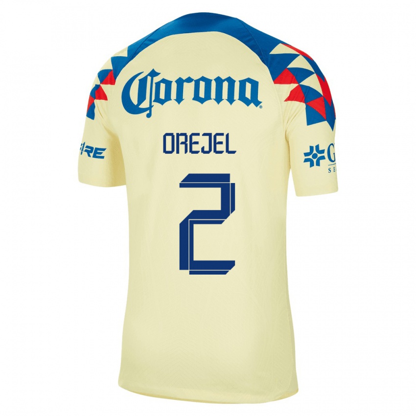 Niño Camiseta Jocelyn Orejel #2 Amarillo 1ª Equipación 2023/24 La Camisa Argentina