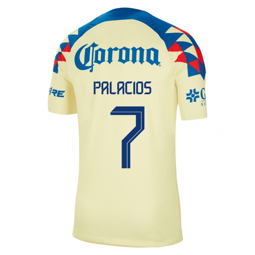 Niño Camiseta Kiana Palacios #7 Amarillo 1ª Equipación 2023/24 La Camisa Argentina