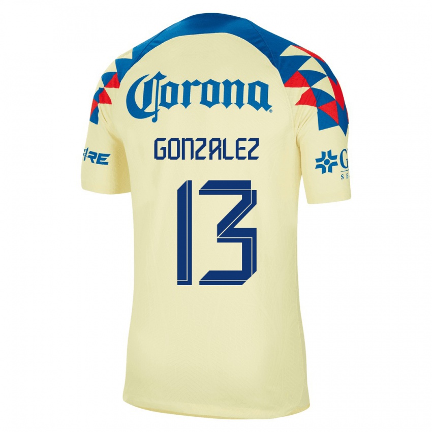 Niño Camiseta Eva Gonzalez #13 Amarillo 1ª Equipación 2023/24 La Camisa Argentina