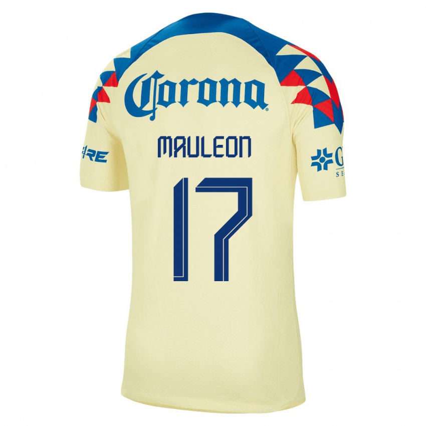 Niño Camiseta Natalia Mauleon #17 Amarillo 1ª Equipación 2023/24 La Camisa Argentina