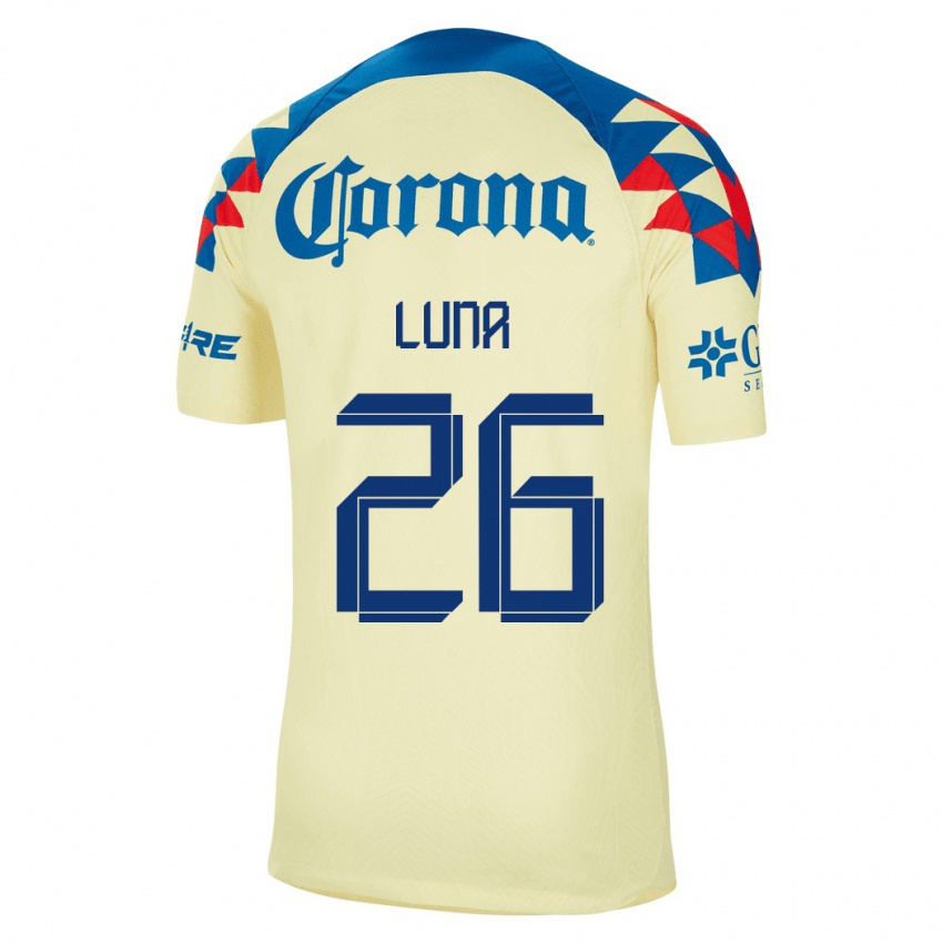 Niño Camiseta Karen Luna #26 Amarillo 1ª Equipación 2023/24 La Camisa Argentina