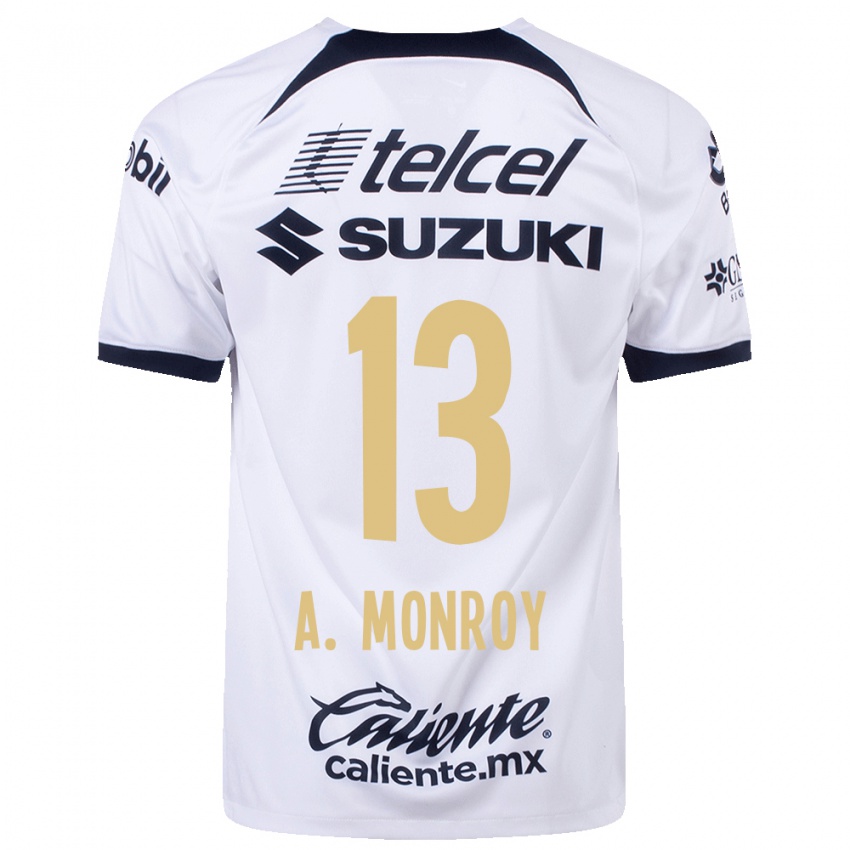 Niño Camiseta Pablo Monroy #13 Blanco 1ª Equipación 2023/24 La Camisa Argentina
