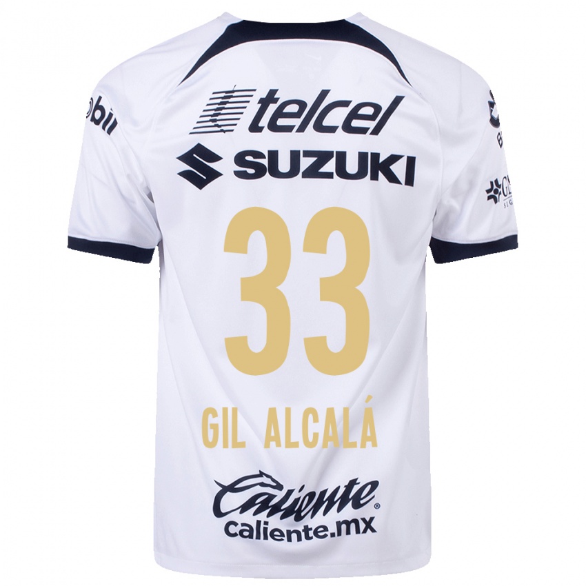 Niño Camiseta Gil Alcalá #33 Blanco 1ª Equipación 2023/24 La Camisa Argentina