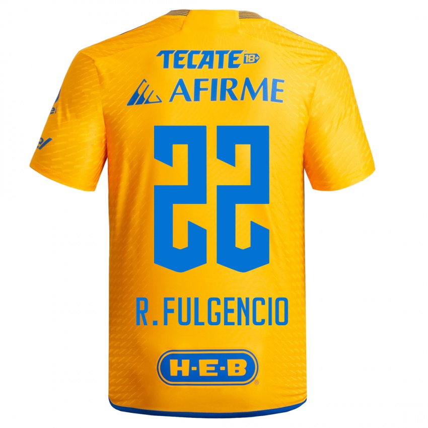 Niño Camiseta Raymundo Fulgencio #22 Amarillo 1ª Equipación 2023/24 La Camisa Argentina