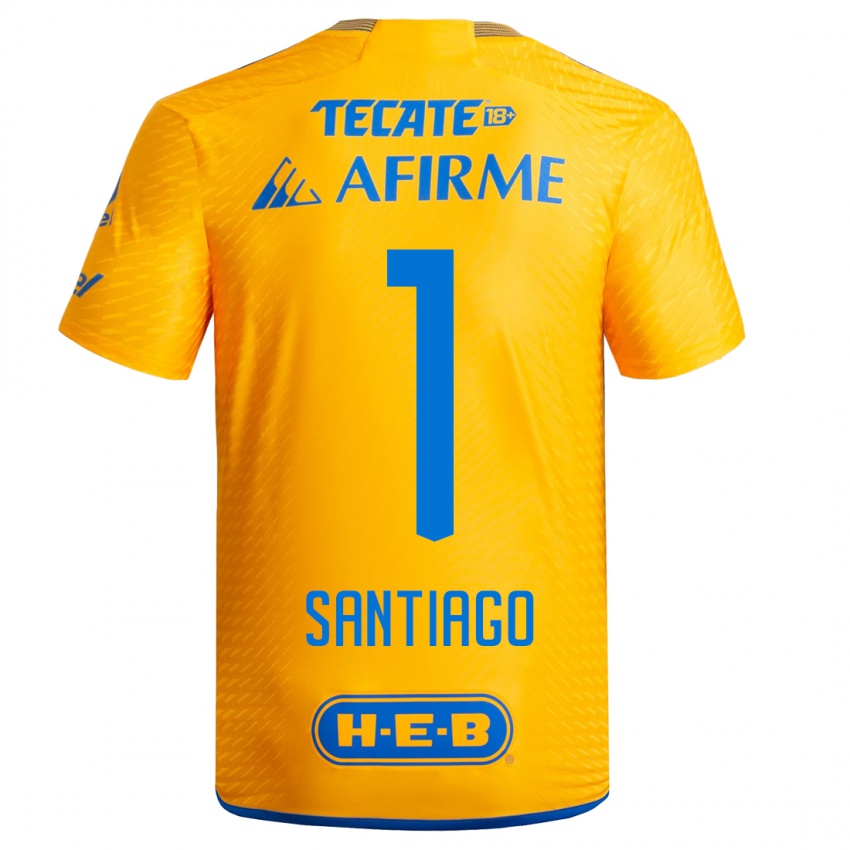 Niño Camiseta Cecilia Santiago #1 Amarillo 1ª Equipación 2023/24 La Camisa Argentina