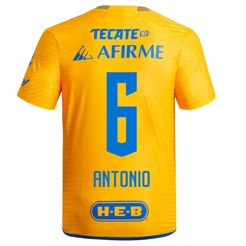 Niño Camiseta Nancy Antonio #6 Amarillo 1ª Equipación 2023/24 La Camisa Argentina