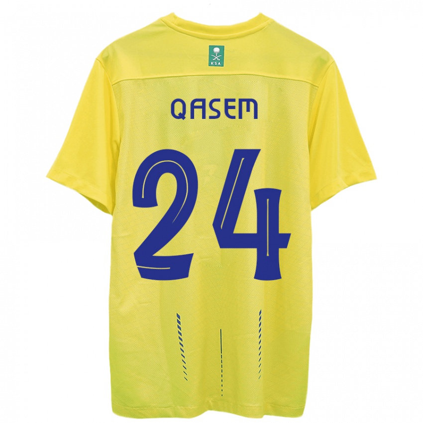 Niño Camiseta Mohammed Qasem #24 Amarillo 1ª Equipación 2023/24 La Camisa Argentina