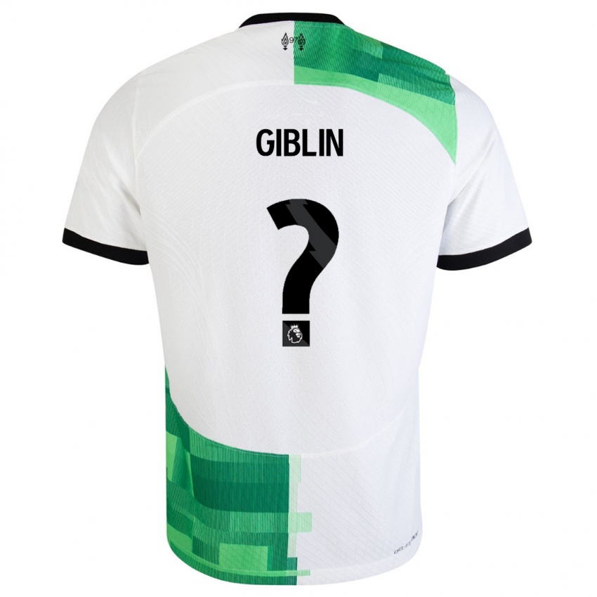 Niño Camiseta Nathan Giblin #0 Blanco Verde 2ª Equipación 2023/24 La Camisa Argentina