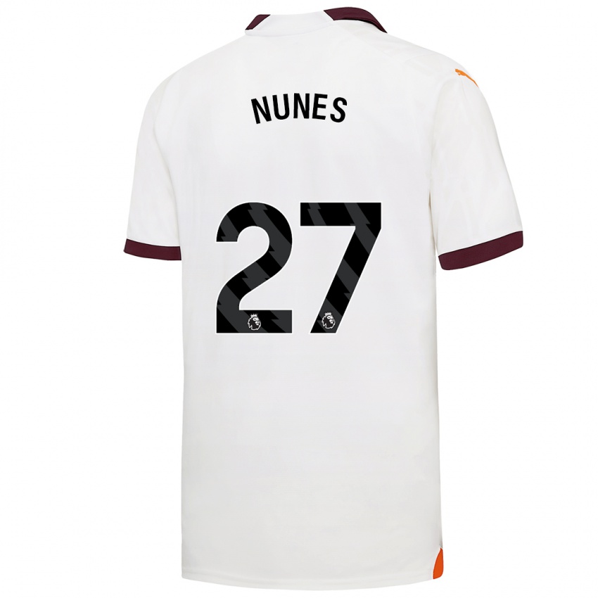 Niño Camiseta Matheus Nunes #27 Blanco 2ª Equipación 2023/24 La Camisa Argentina