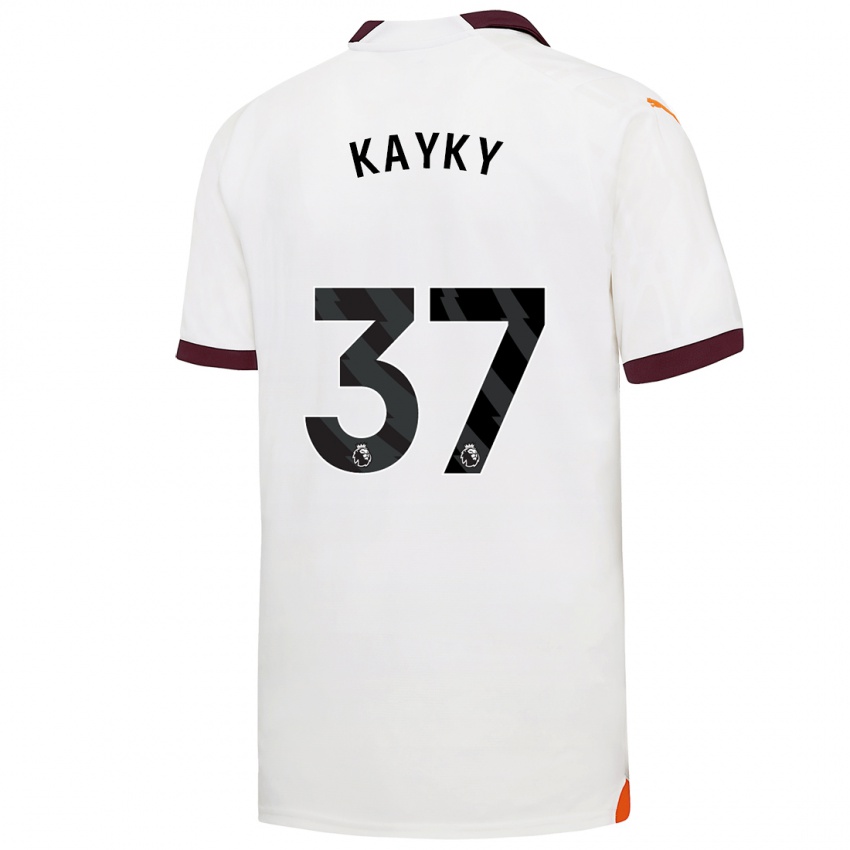 Niño Camiseta Kayky #37 Blanco 2ª Equipación 2023/24 La Camisa Argentina