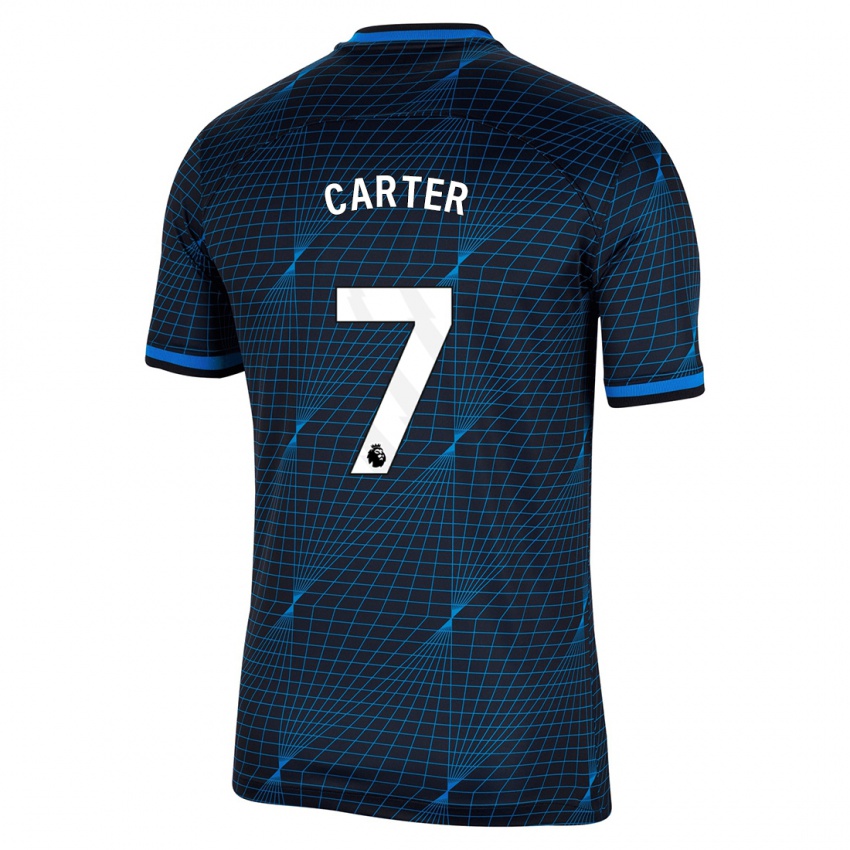 Niño Camiseta Jessica Carter #7 Azul Oscuro 2ª Equipación 2023/24 La Camisa Argentina