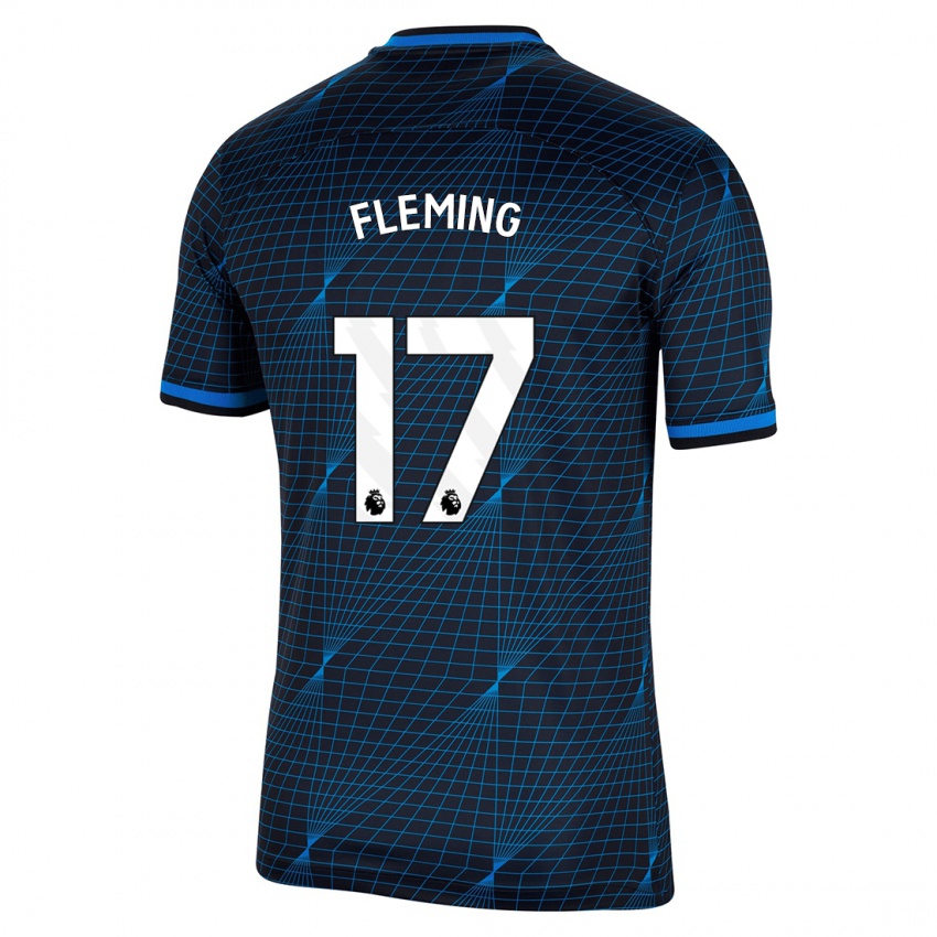 Niño Camiseta Jessie Fleming #17 Azul Oscuro 2ª Equipación 2023/24 La Camisa Argentina