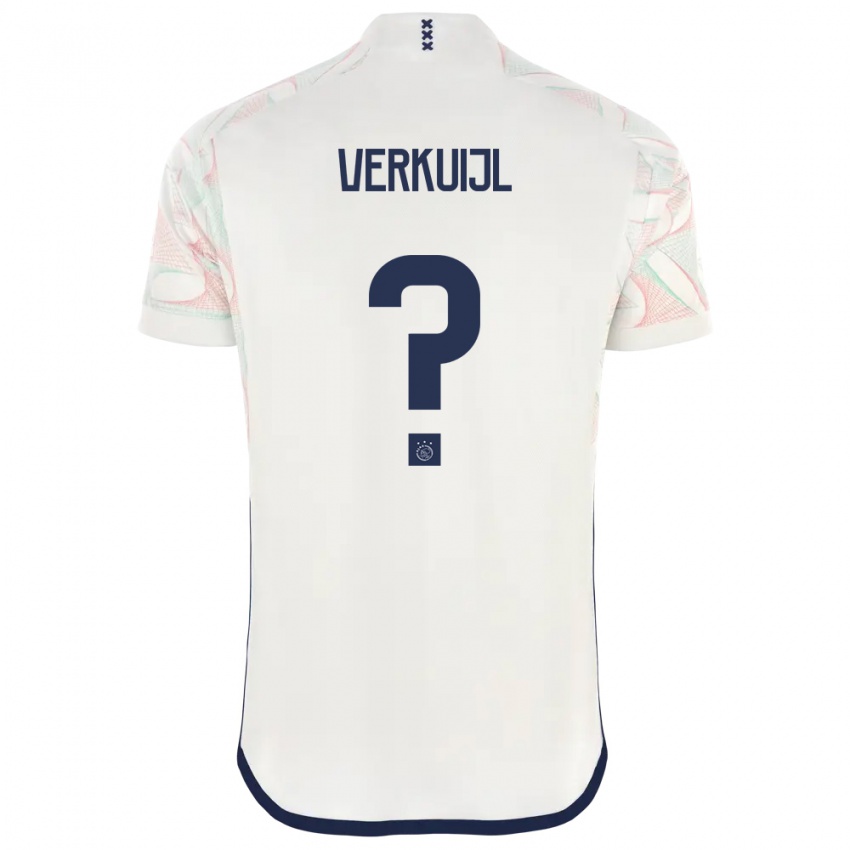 Niño Camiseta Mark Verkuijl #0 Blanco 2ª Equipación 2023/24 La Camisa Argentina