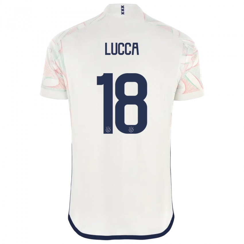 Niño Camiseta Lorenzo Lucca #18 Blanco 2ª Equipación 2023/24 La Camisa Argentina