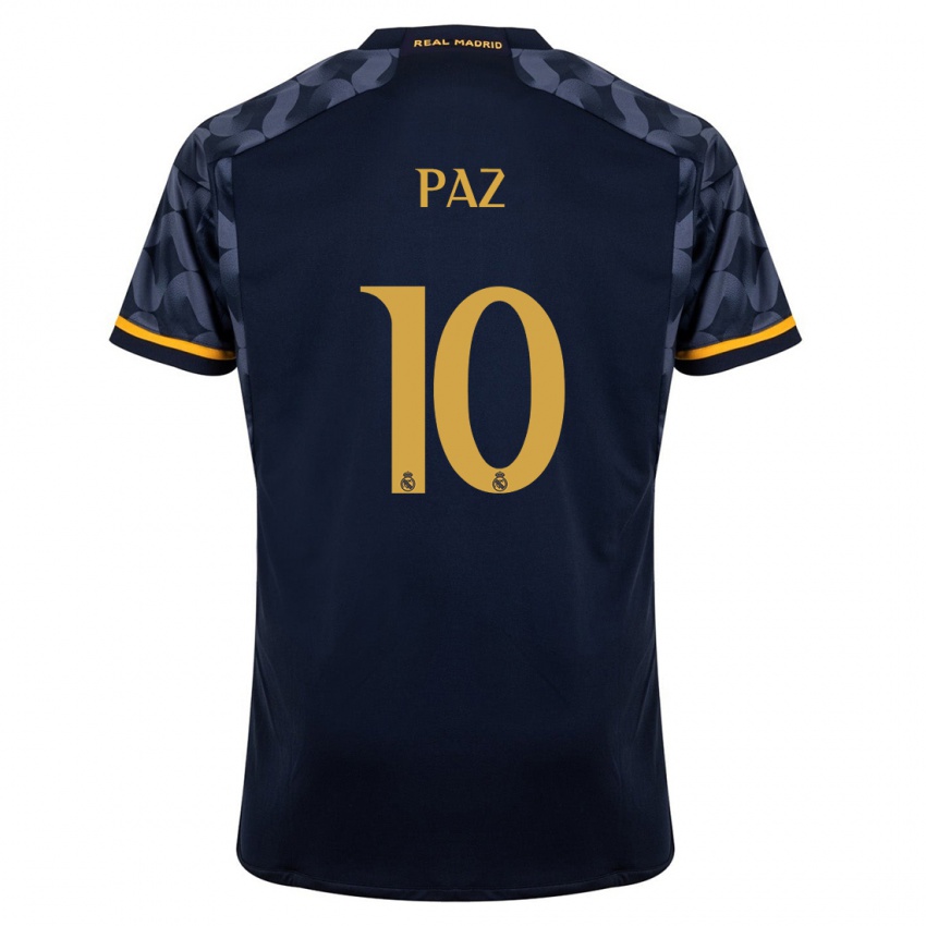 Niño Camiseta Nico Paz #10 Azul Oscuro 2ª Equipación 2023/24 La Camisa Argentina