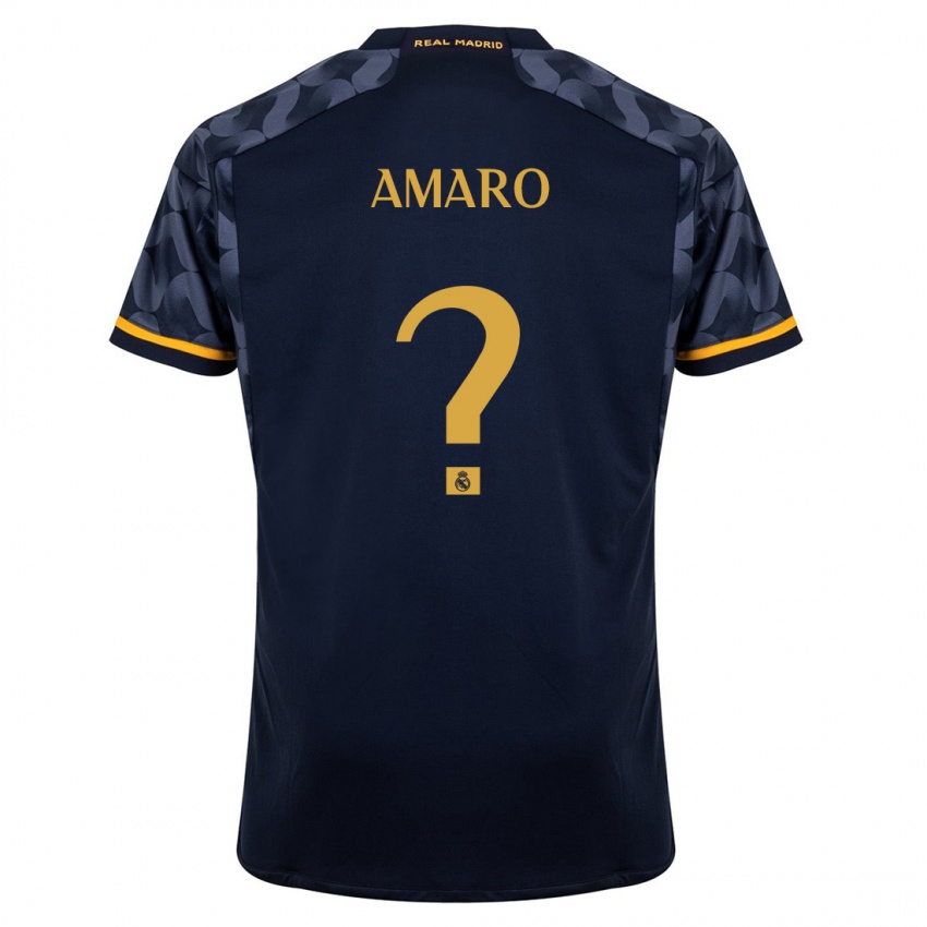 Niño Camiseta Jaime Amaro #0 Azul Oscuro 2ª Equipación 2023/24 La Camisa Argentina