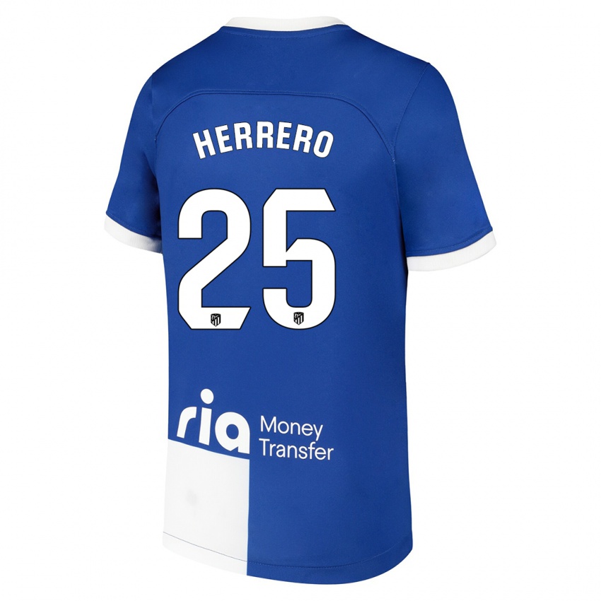 Niño Camiseta Alex Herrero #25 Azul Blanco 2ª Equipación 2023/24 La Camisa Argentina