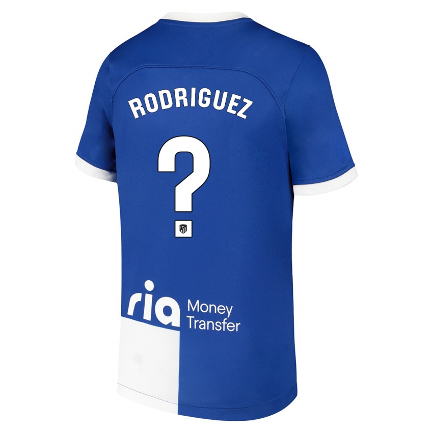 Niño Camiseta Adrian Rodriguez #0 Azul Blanco 2ª Equipación 2023/24 La Camisa Argentina