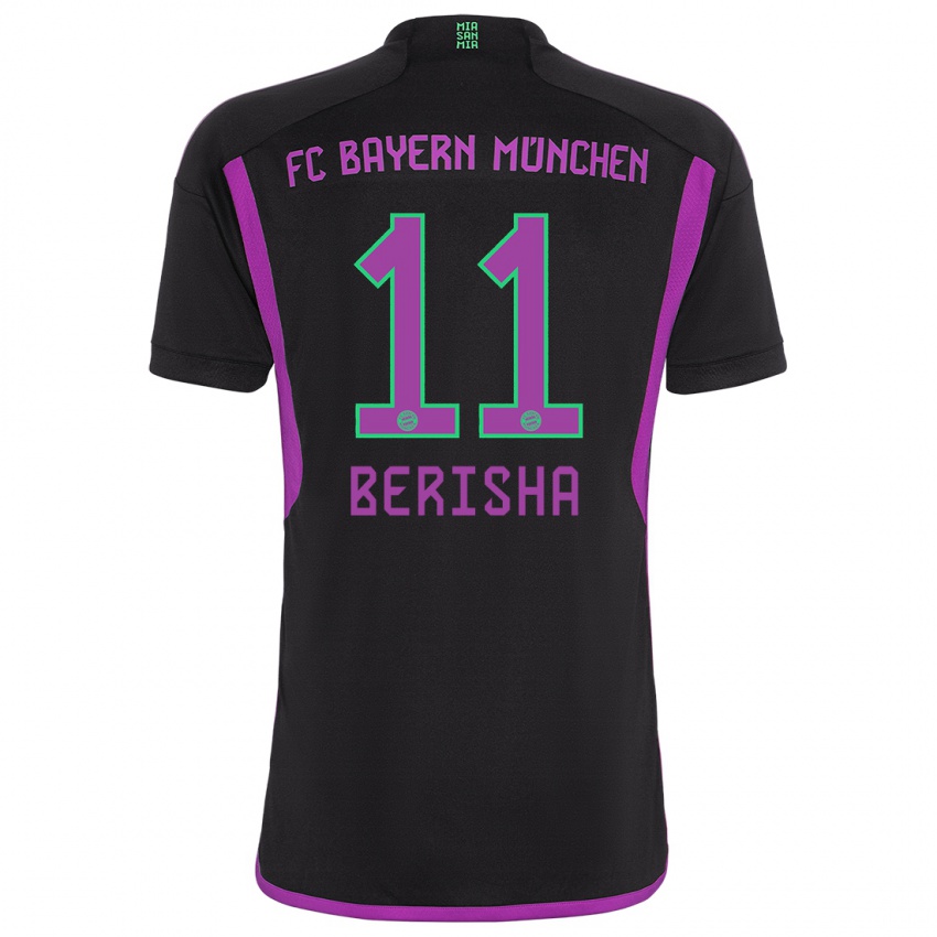 Niño Camiseta Dion Berisha #11 Negro 2ª Equipación 2023/24 La Camisa Argentina