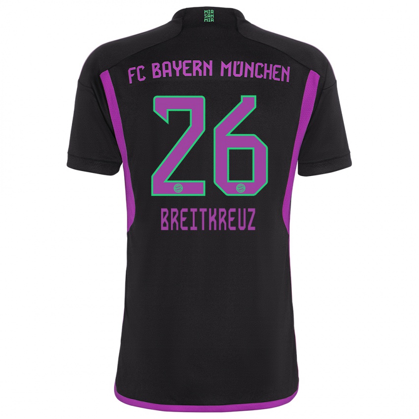 Niño Camiseta Steve Breitkreuz #26 Negro 2ª Equipación 2023/24 La Camisa Argentina