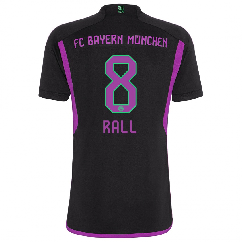 Niño Camiseta Maximiliane Rall #8 Negro 2ª Equipación 2023/24 La Camisa Argentina