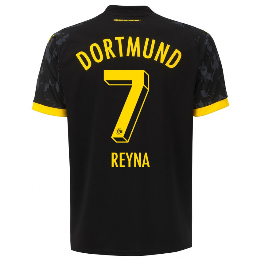 Niño Camiseta Giovanni Reyna #7 Negro 2ª Equipación 2023/24 La Camisa Argentina