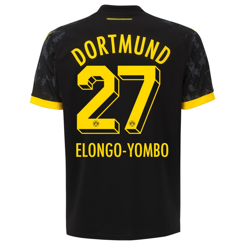 Niño Camiseta Rodney Elongo-Yombo #27 Negro 2ª Equipación 2023/24 La Camisa Argentina