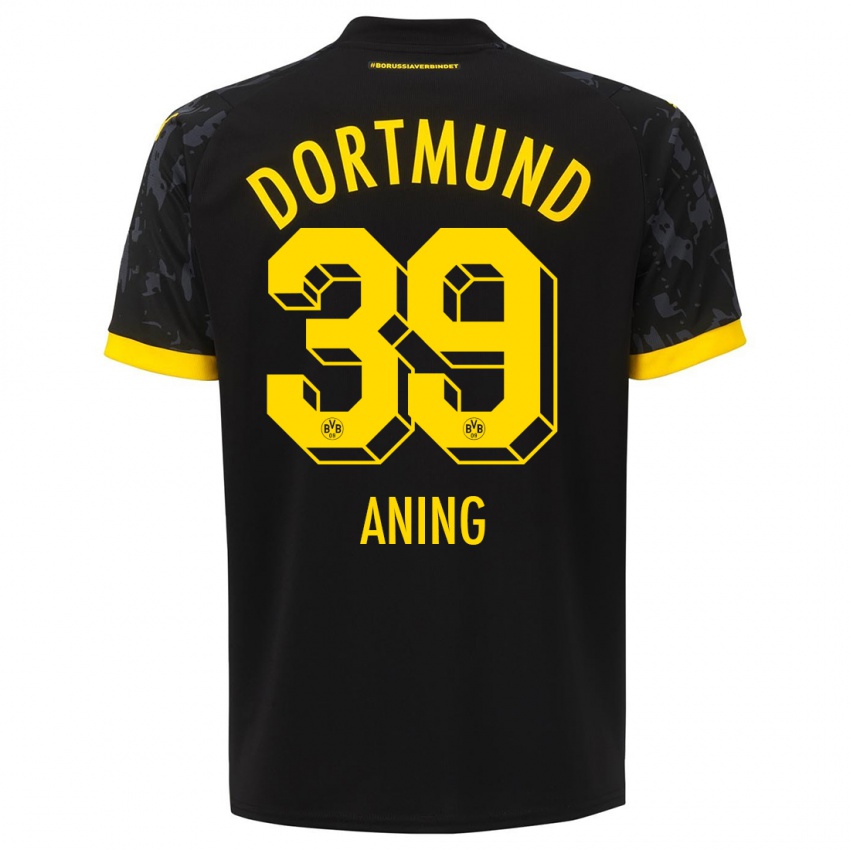 Niño Camiseta Prince Aning #39 Negro 2ª Equipación 2023/24 La Camisa Argentina