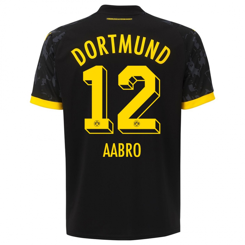 Niño Camiseta Gustav Aabro #12 Negro 2ª Equipación 2023/24 La Camisa Argentina