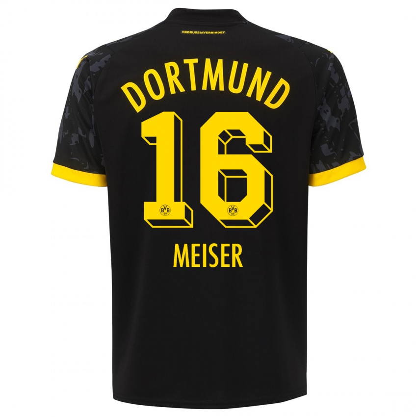 Niño Camiseta Tyler Meiser #16 Negro 2ª Equipación 2023/24 La Camisa Argentina