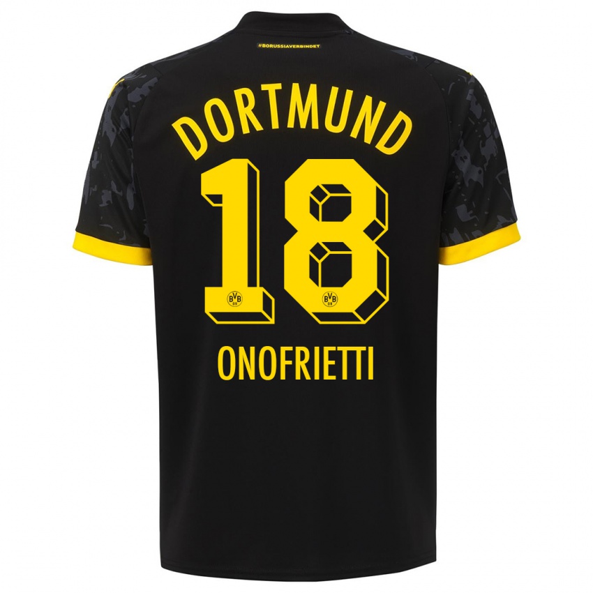 Niño Camiseta Vincenzo Onofrietti #18 Negro 2ª Equipación 2023/24 La Camisa Argentina