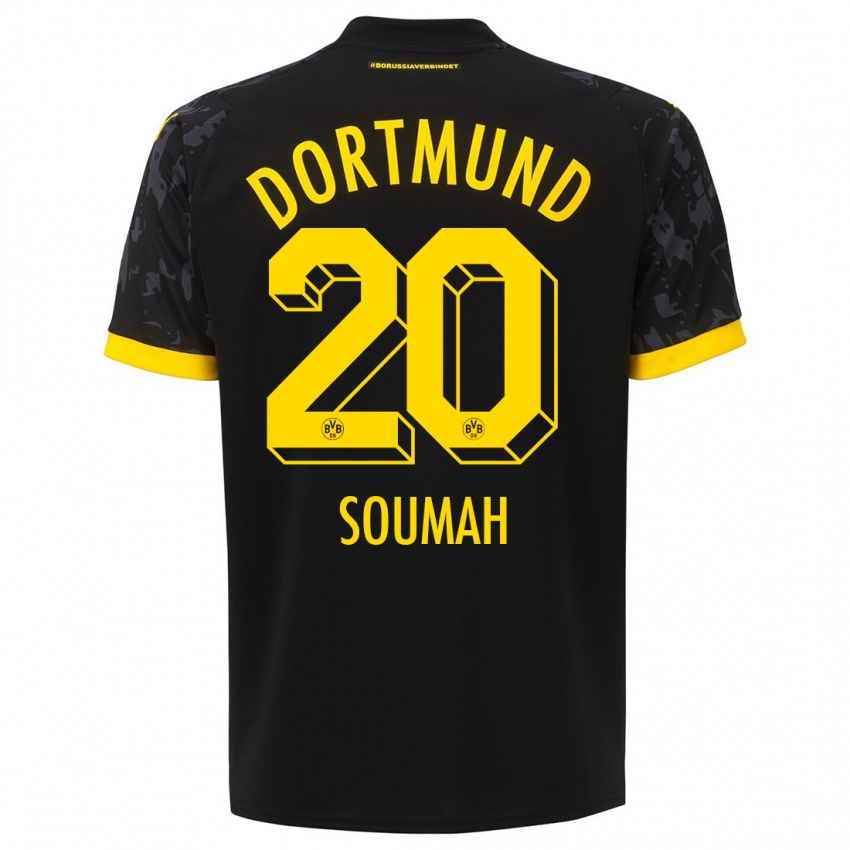 Niño Camiseta Moussa Soumah #20 Negro 2ª Equipación 2023/24 La Camisa Argentina