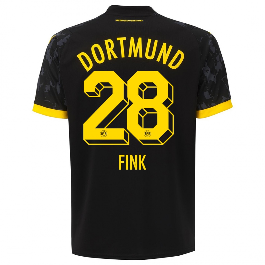 Niño Camiseta Bradley Fink #28 Negro 2ª Equipación 2023/24 La Camisa Argentina