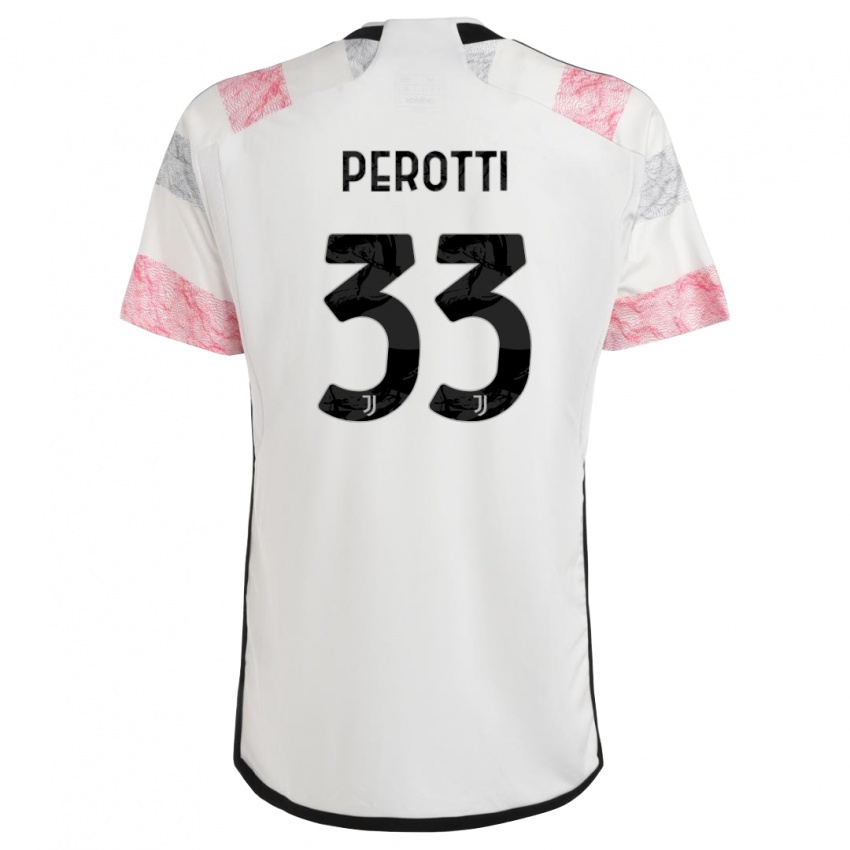 Niño Camiseta Clemente Perotti #33 Blanco Rosa 2ª Equipación 2023/24 La Camisa Argentina