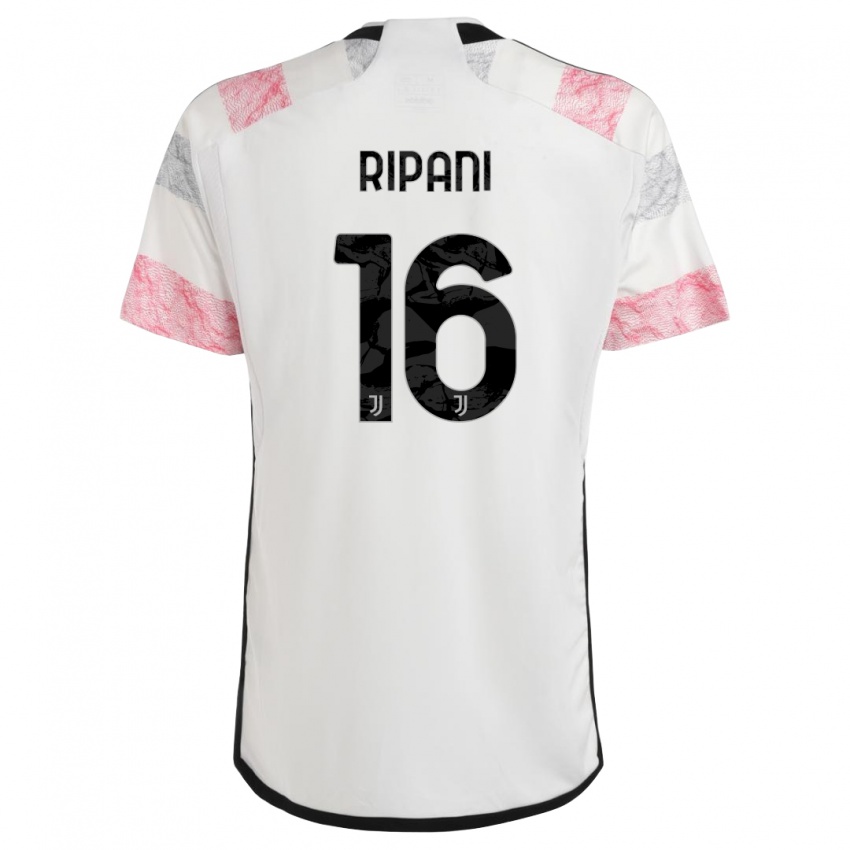 Niño Camiseta Diego Ripani #16 Blanco Rosa 2ª Equipación 2023/24 La Camisa Argentina