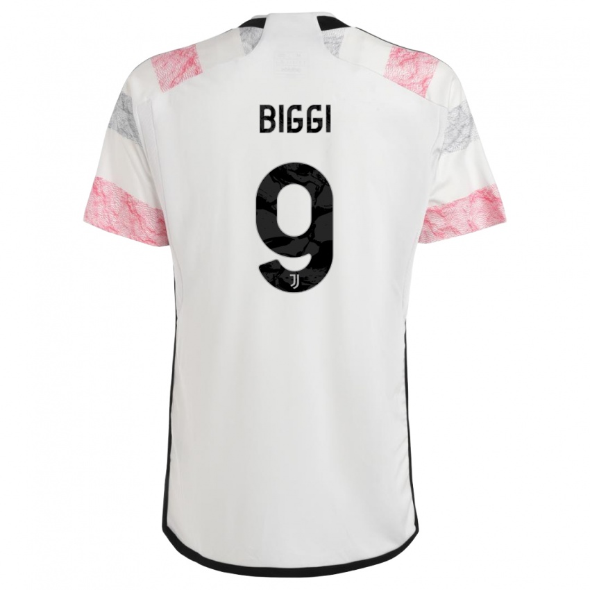 Niño Camiseta Silvano Biggi #9 Blanco Rosa 2ª Equipación 2023/24 La Camisa Argentina