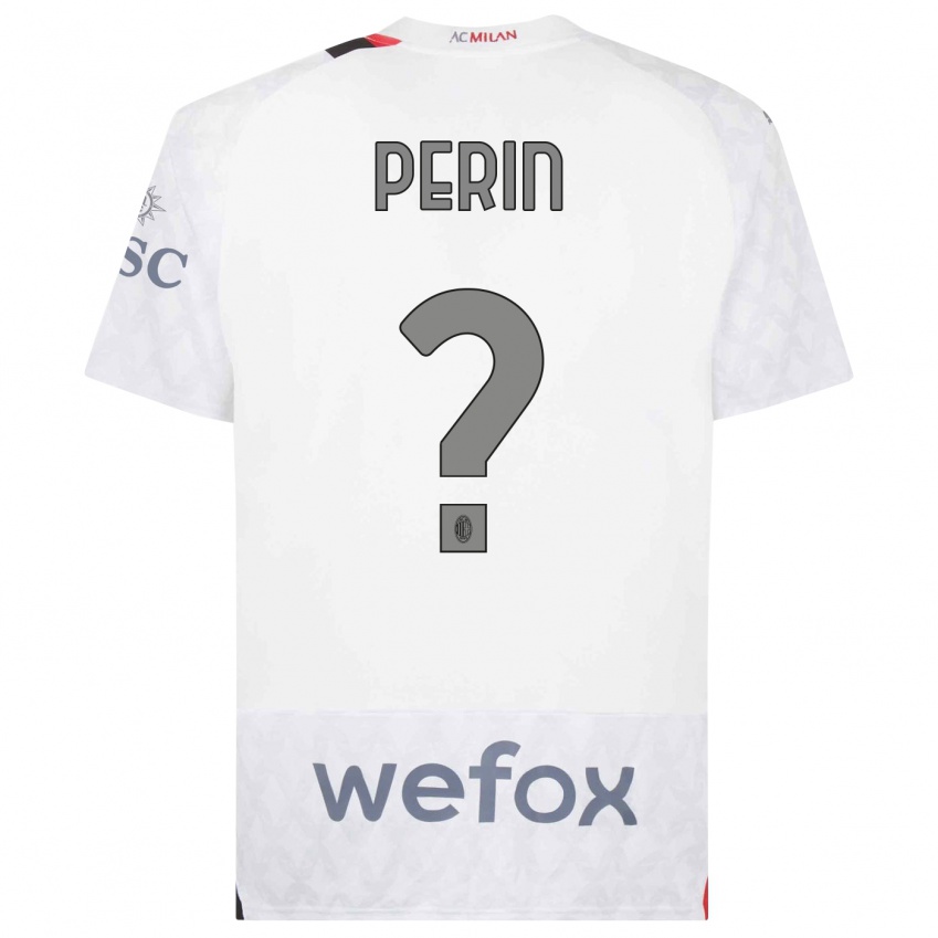 Niño Camiseta Ernesto Perin #0 Blanco 2ª Equipación 2023/24 La Camisa Argentina