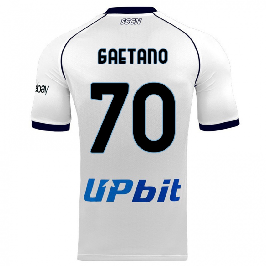 Niño Camiseta Gianluca Gaetano #70 Blanco 2ª Equipación 2023/24 La Camisa Argentina