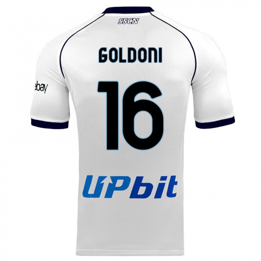 Niño Camiseta Eleonora Goldoni #16 Blanco 2ª Equipación 2023/24 La Camisa Argentina