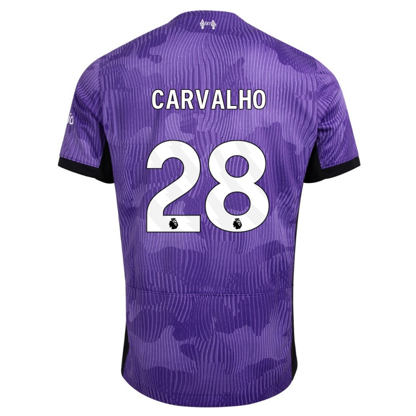 Niño Camiseta Fabio Carvalho #28 Púrpura Equipación Tercera 2023/24 La Camisa Argentina