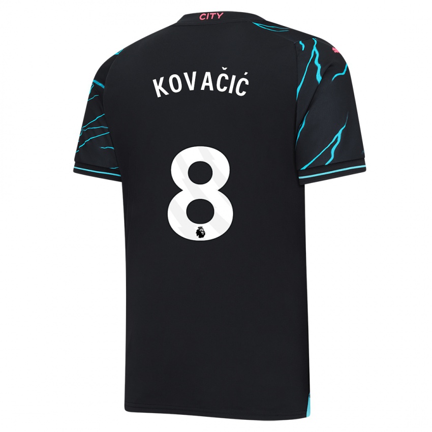 Niño Camiseta Mateo Kovacic #8 Azul Oscuro Equipación Tercera 2023/24 La Camisa Argentina