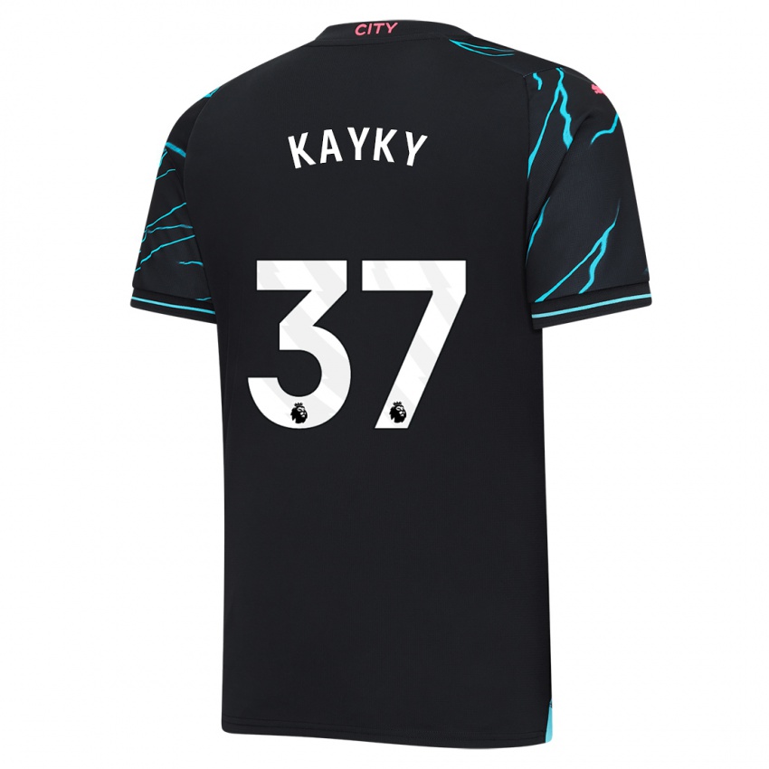 Niño Camiseta Kayky #37 Azul Oscuro Equipación Tercera 2023/24 La Camisa Argentina
