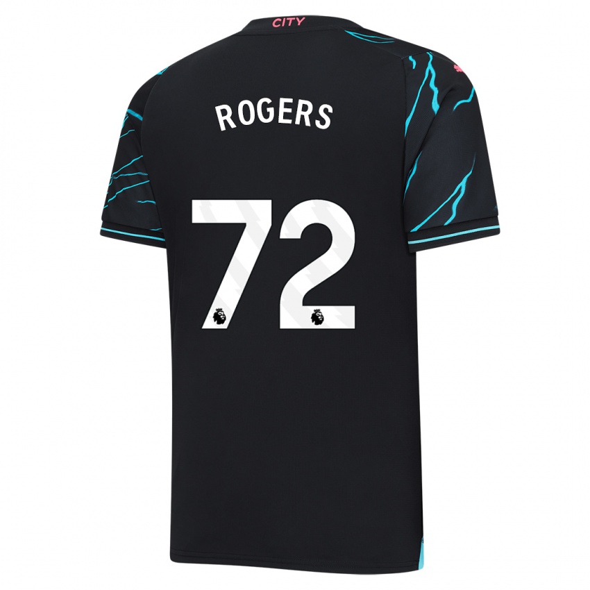 Niño Camiseta Morgan Rogers #72 Azul Oscuro Equipación Tercera 2023/24 La Camisa Argentina