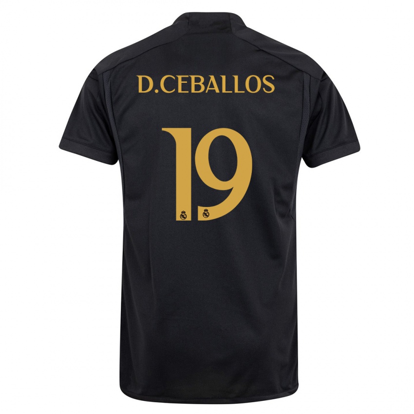 Niño Camiseta Dani Ceballos #19 Negro Equipación Tercera 2023/24 La Camisa Argentina